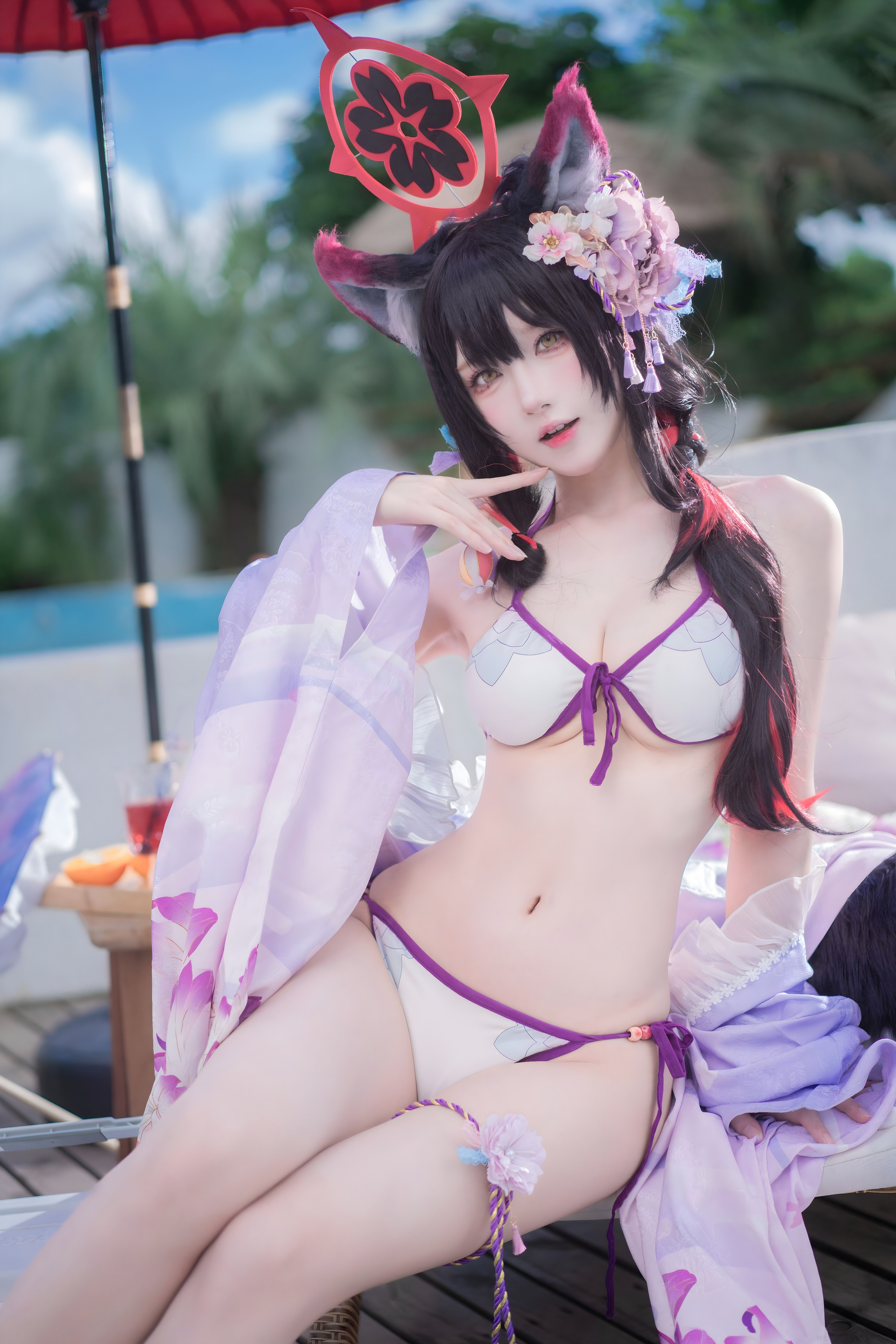 图片[1]-阿包也是兔娘 – NO.108 蔚蓝档案 狐坂若藻 水着[32P]-XikXak